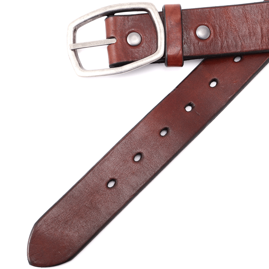 [예약배송] 아비렉스 카우 레더 벨트 싱글 핀 다크브라운([예약배송] Avirex Cow Leather Belt Single Pin Dark Brown) - 5
