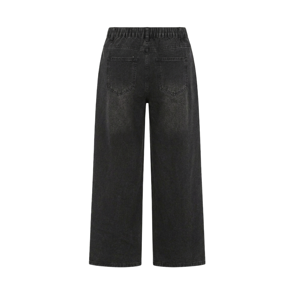 지크립 릴렉스 페이드 워시드 하프밴딩 와이드 데님 팬츠 블랙(GCLIP Relaxed Fade Washed Half-Banding Wide Denim Pants Black) - 3
