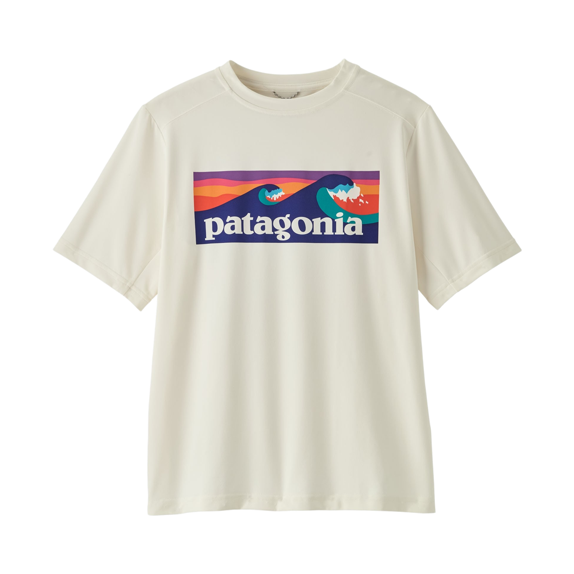 62381 (Kids) Patagonia Capilene Silkweight T-Shirt Boardshort Logo White