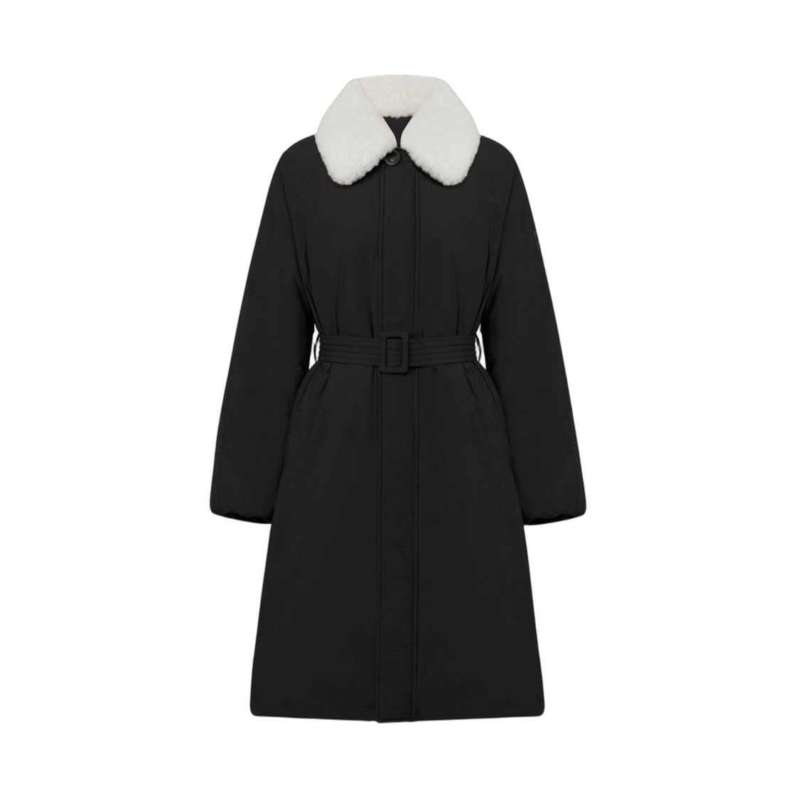DWW26568Z1 (W) Eider Etoffe Cashmere Blend Long Coat Down Jacket Black
