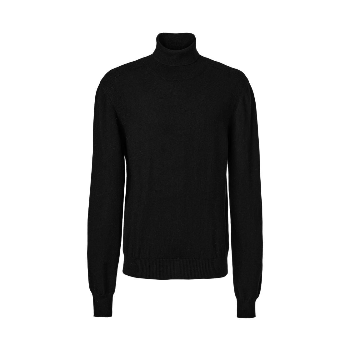 쿠메 백 슬릿 울 터틀넥 블랙(KUME Men Pure Wool Turtleneck Knit Black)