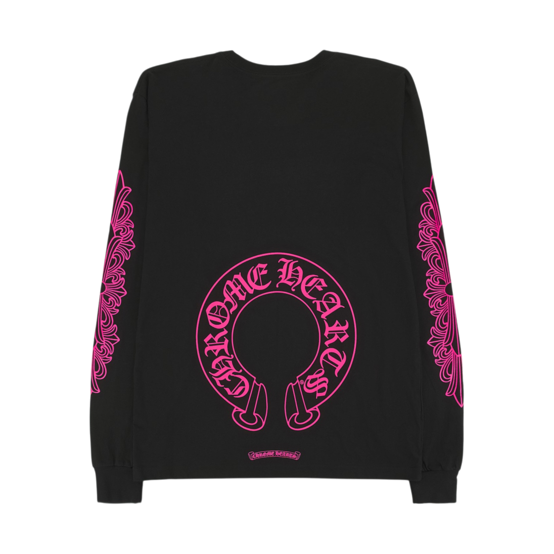 - Chrome Hearts Horseshoe Logo Long Sleeve T-Shirt Black Pink