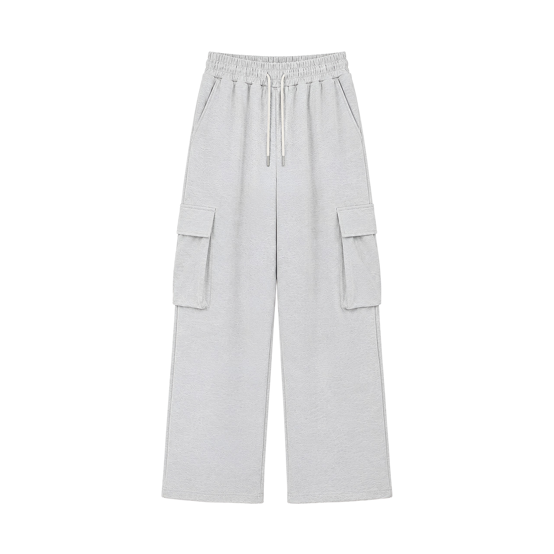 GC트레이닝포켓긴바지-백멜란지 GCLIP Semi-Wide Elastic Pocket Cargo Sweatpants White Melange