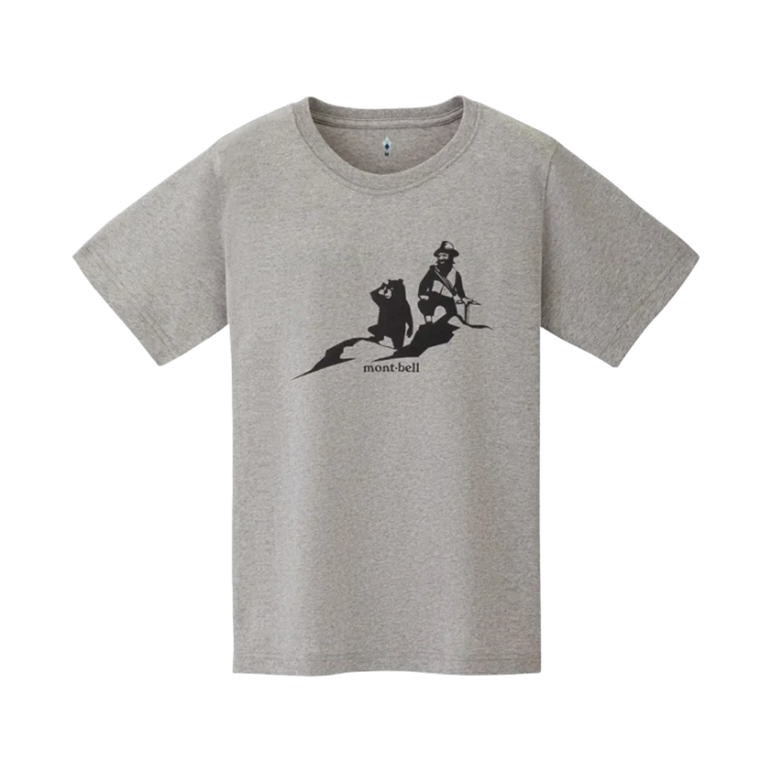 2104818 Montbell Pear Skin Cotton Mountain Pass T-Shirt Light Gray