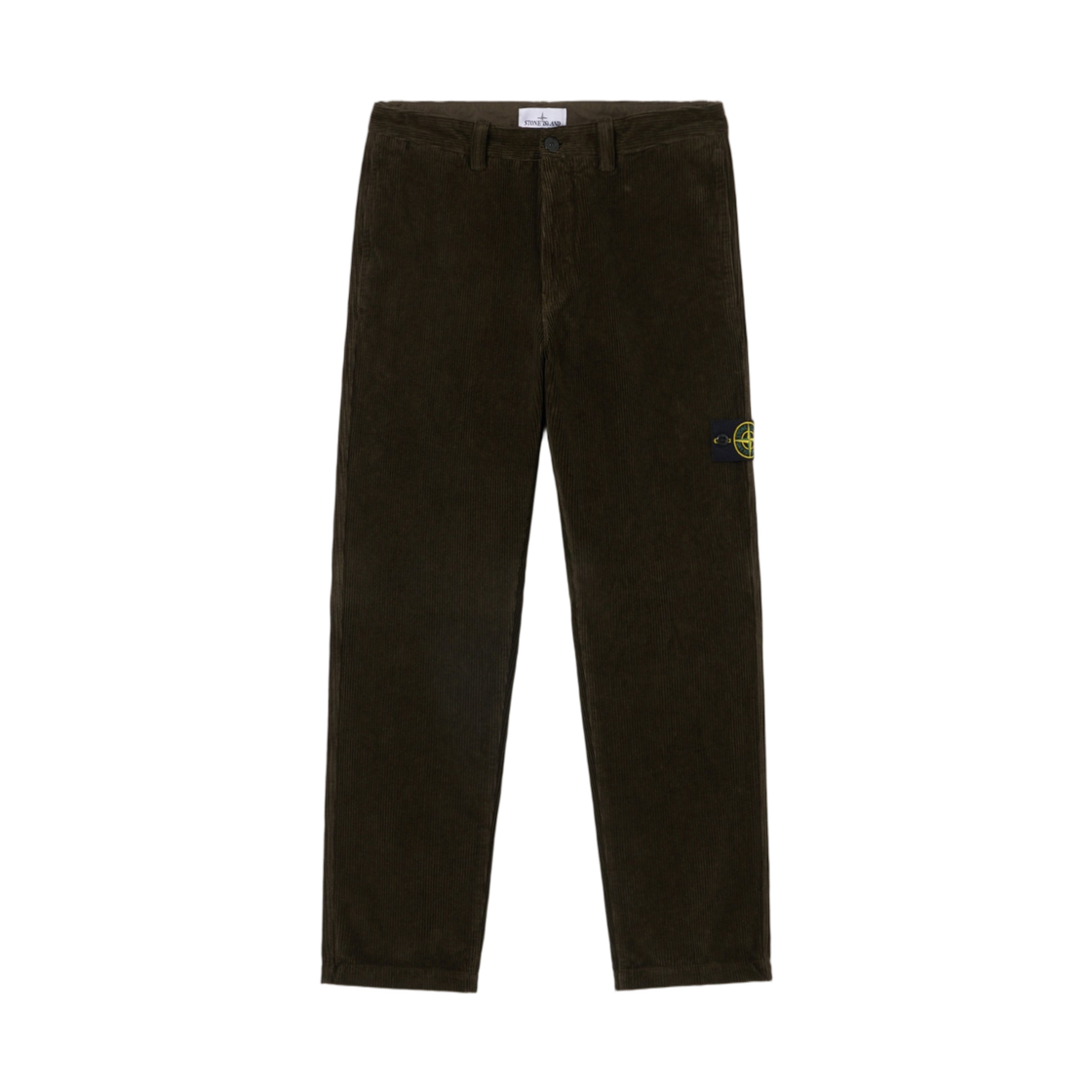 L2S1531000-59S0212-V0078 Stone Island 3100059 Organic Cotton Corduroy 800 Regular-Fit Chino Trousers with Contrast Pocket Coal Grey - 26FW