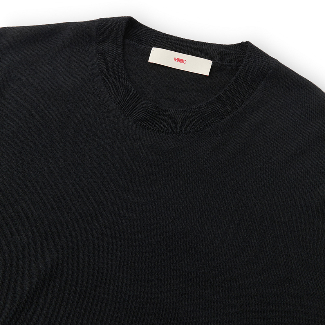 엠엠아이씨 오블리크 사이드 니트 블랙(MMIC Oblique Side Knit Black) - 2