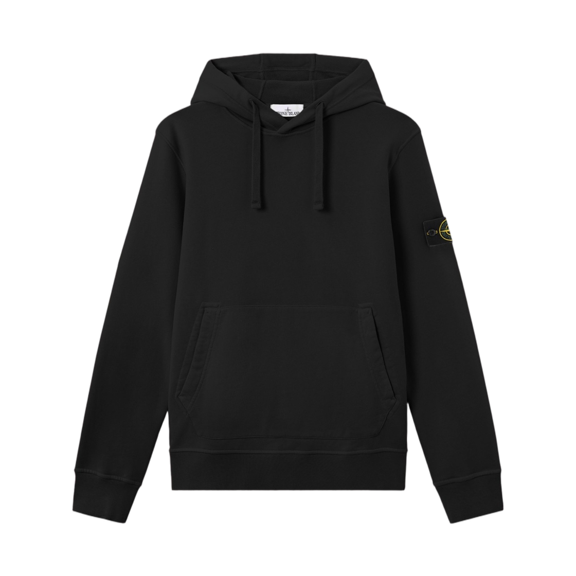 L2S1561000-62S0051-V0029 Stone Island 6100062 Organic Cotton Fleece Regular-Fit Hooded Sweatshirt with Pouch Pocket Black - 26FW