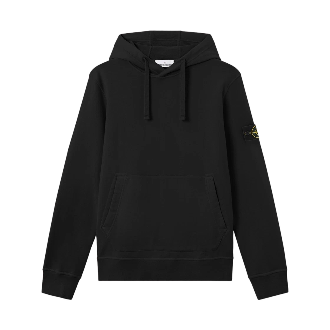 Stone Island Stone Island 6100062 Organic Cotton Fleece Regular-Fit Hooded Sweatshirt with Pouch Pocket Black - 26FW · S