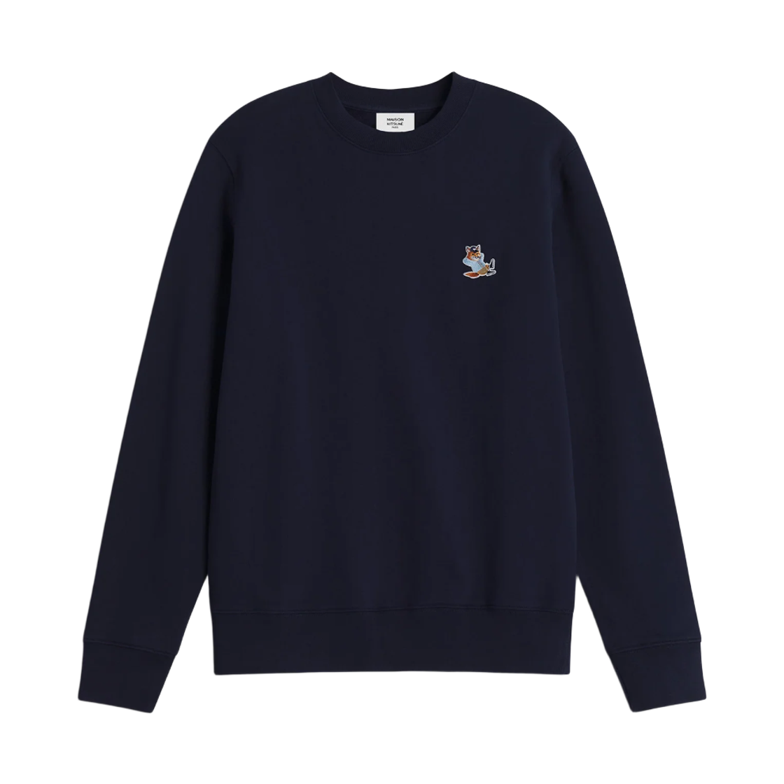 OM00351KM0001-P480 Maison Kitsune Dressed Chillax Regular Sweatshirt Navy