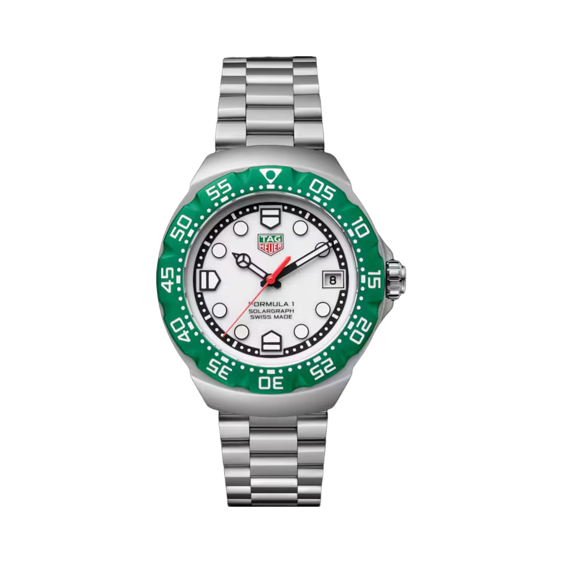 WBY111E-BA0042 TAG Heuer Formula 1 Solargraph Quartz 38mm Steel Green White
