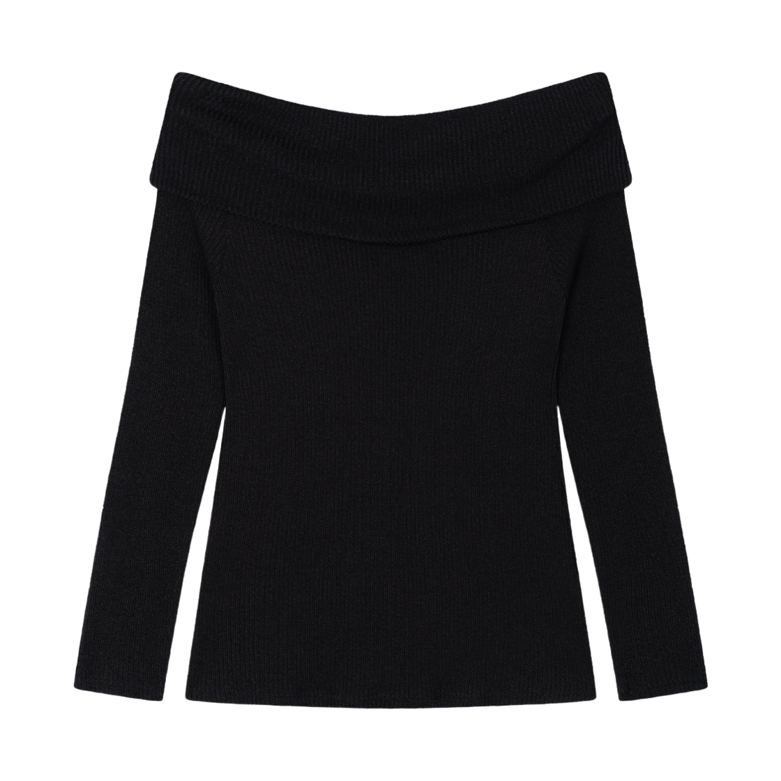 어글리쉐도우 버튼 오프숄더 니트(블랙)(Uglyshadow Button Off-Shoulder Knit(Black)) - 2