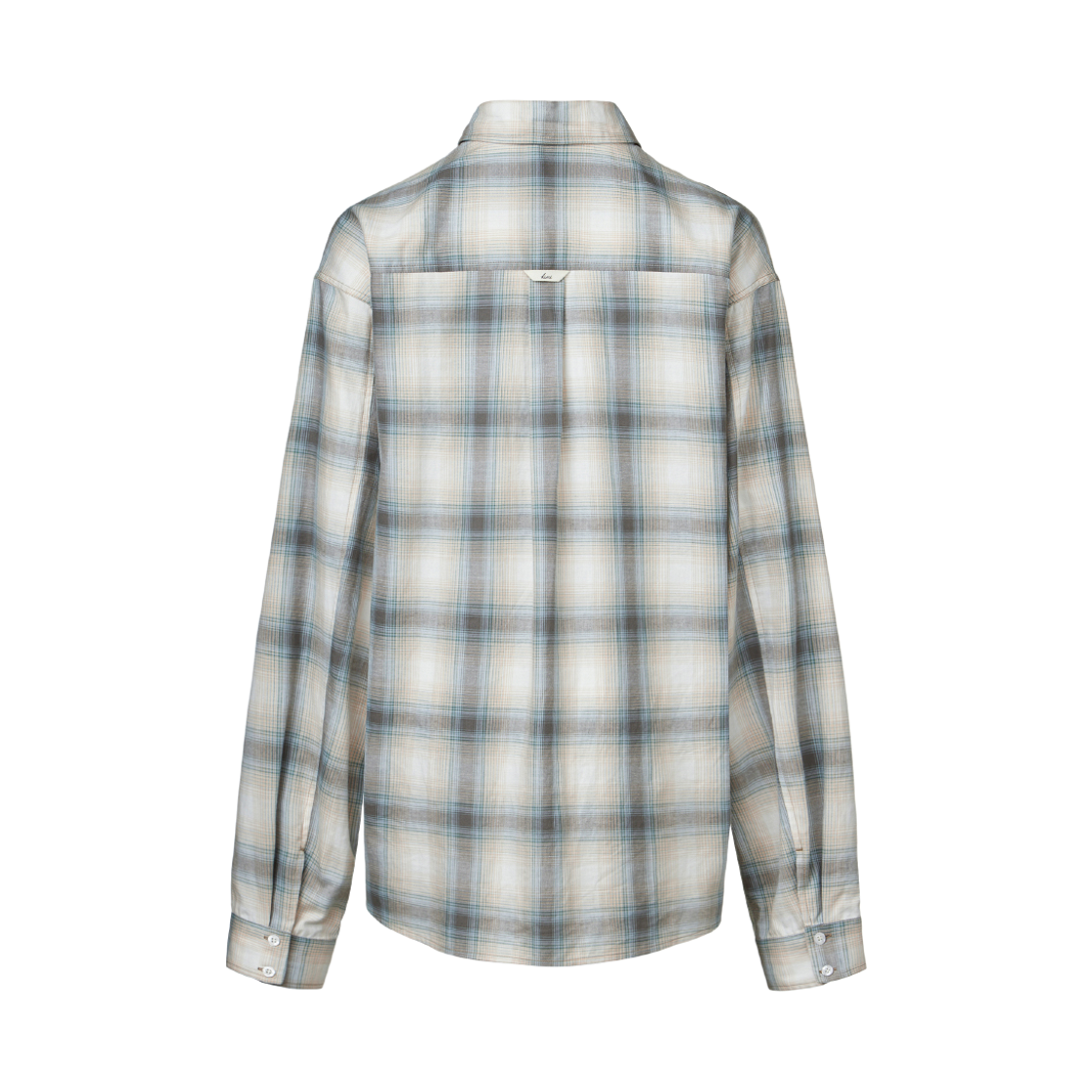 쿠메 남성 엠브로이더리 포켓 체크 셔츠 블루(KUME Men Cotton Checked Shirt with Embroidered Pocket Blue) - 3