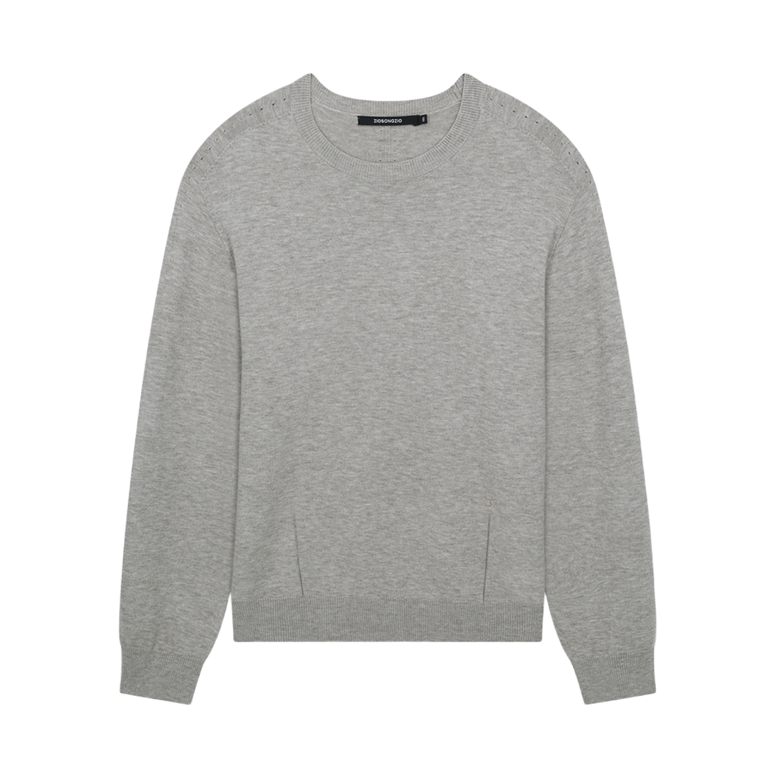 ZI6KT688ME ZIOSONGZIO Timeless Wholegarment Crewneck Knit Melange Beige