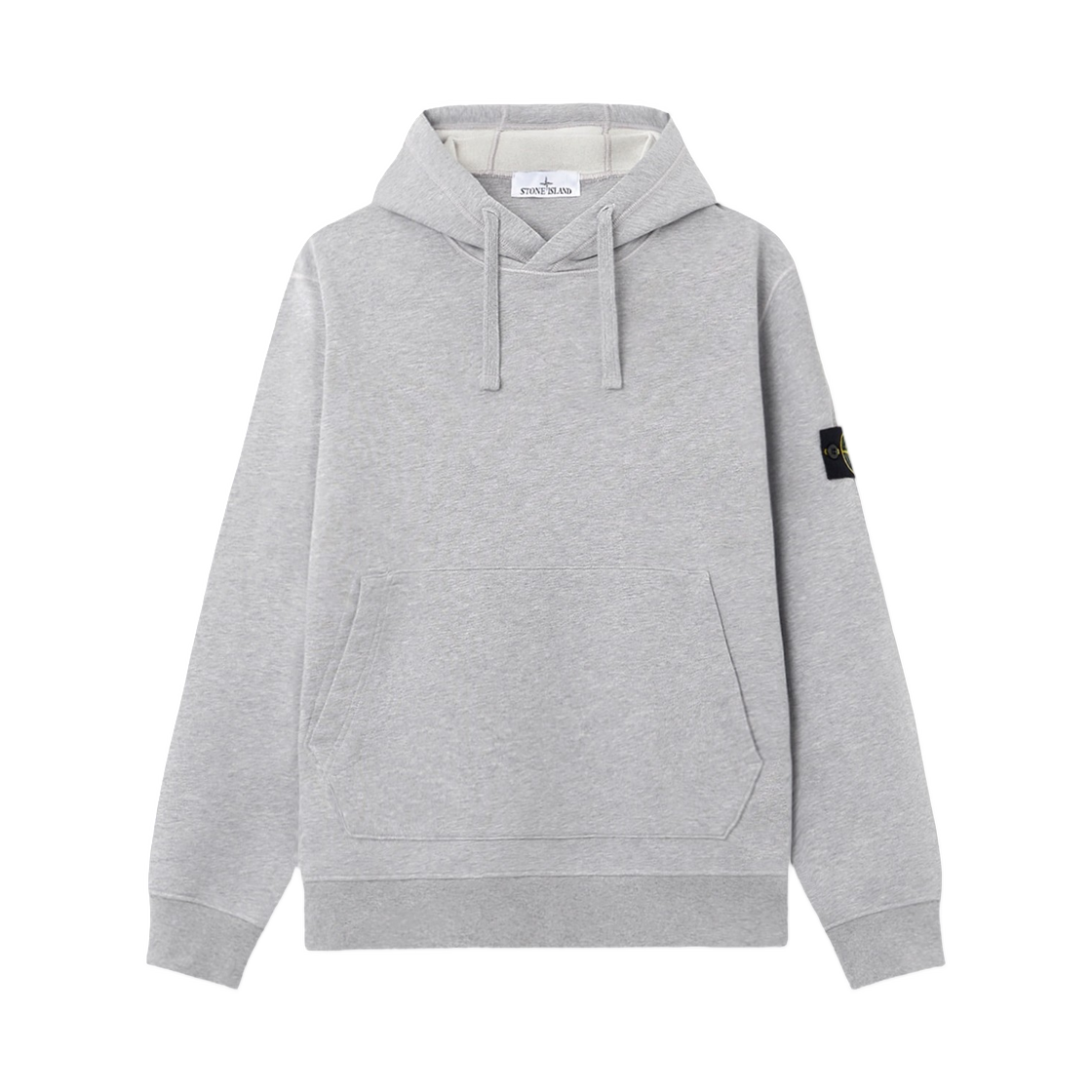 L2S1561000-62S0M51-V0M64 Stone Island 6100062 Organic Melange Cotton Fleece Regular-Fit Hooded Sweatshirt with Pouch Pocket Dust Grey Melange - 26FW