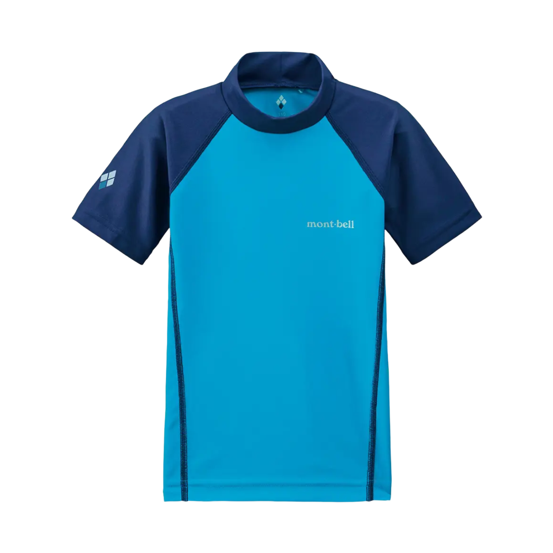 1127443 (Kids) Montbell Aqua Body Short Sleeve Shirt Indigo Selen Blue