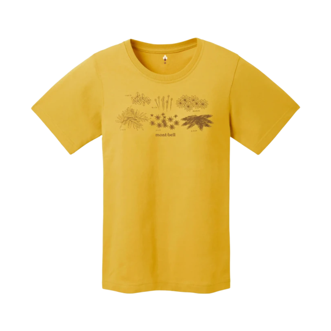 2104894 (W) Montbell Pear Skin Cotton Moss T-Shirt Yellow
