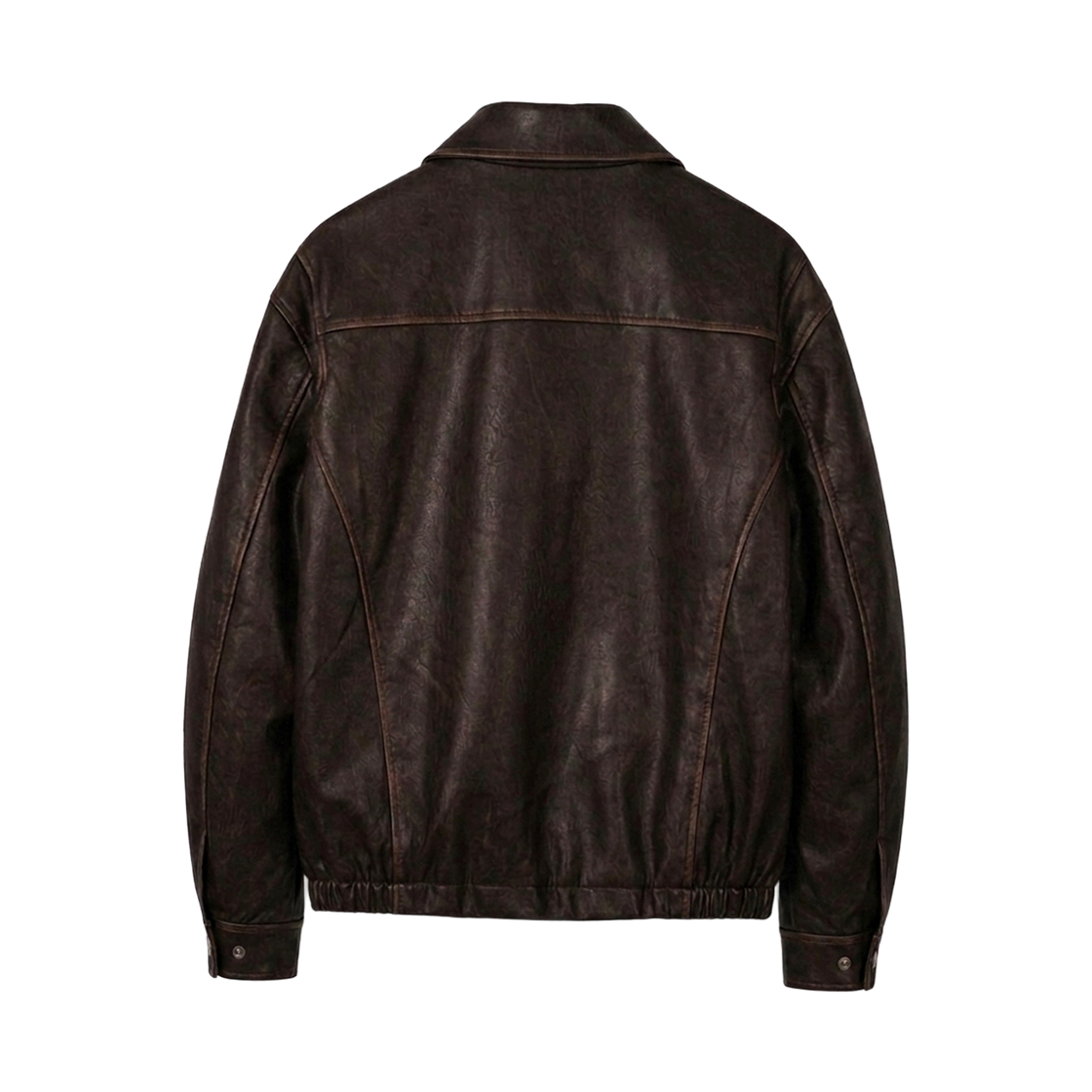 지크립 빈티지 레더 세미 크롭 블루종 자켓 다크브라운(GCLIP Vintage Leather Semi-Crop Blouson Jacket Dark Brown) - 3