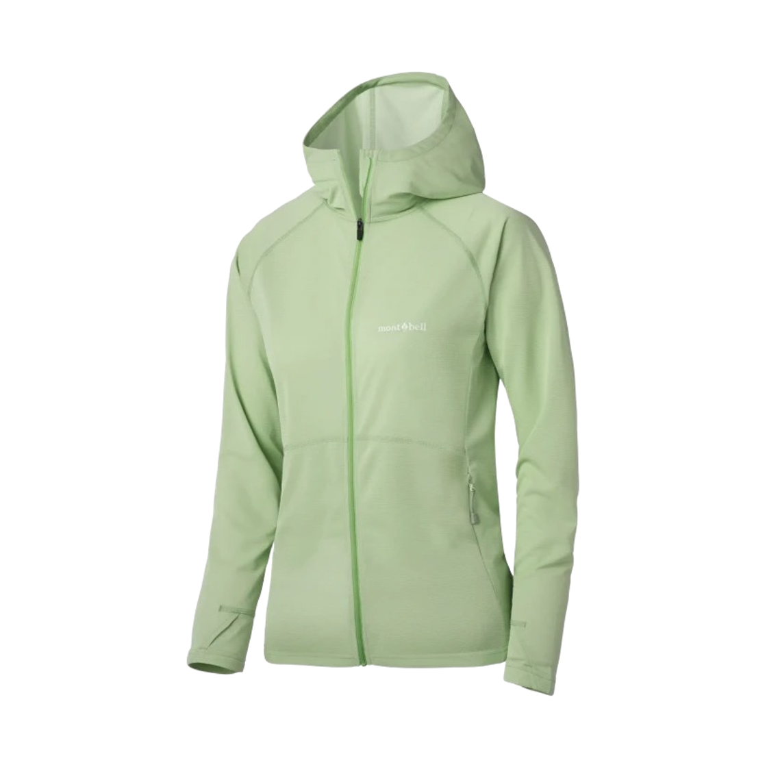 1114637 (W) Montbell Cool Full-Zip Hoodie Light Green