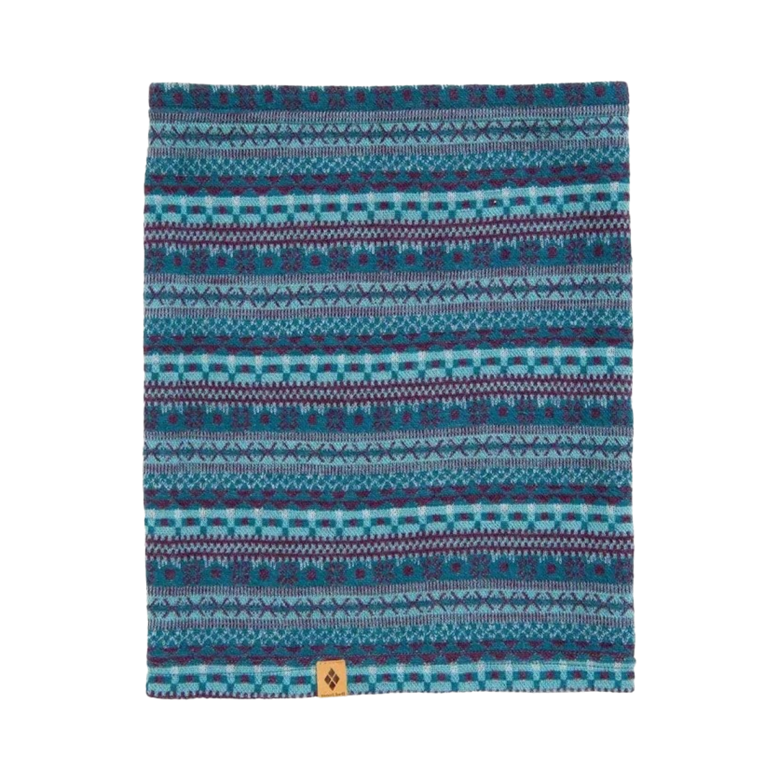 1118407 Montbell Merino Wool Jacquard Neck Gaiter Blue Green