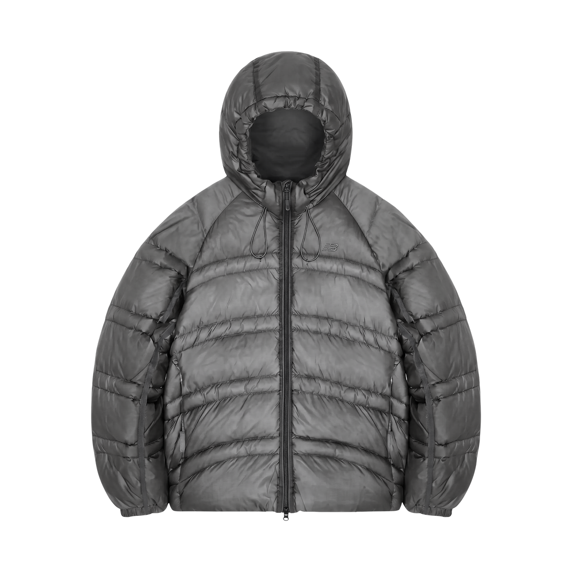 - New Balance Flying 77 Superlight Hooded Goose Down Jacket Charcoal