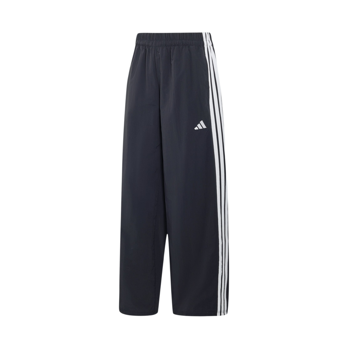 KG1931 (W) Adidas Sportswear Iconic Woven Wide Leg Bungee Track Pants Black White - KR Sizing