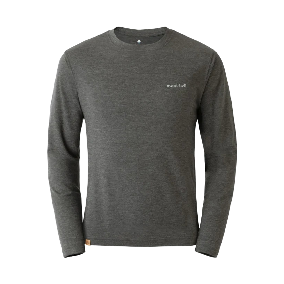 1114606 Montbell Merino Wool Plus Light Long Sleeve T-Shirt Dark Gray