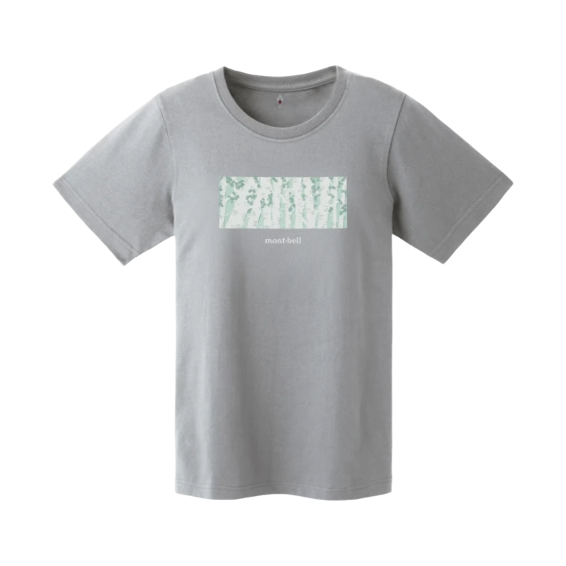 2104873 (W) Montbell Pear Skin Cotton Japanese White Birch T-Shirt Light Gray