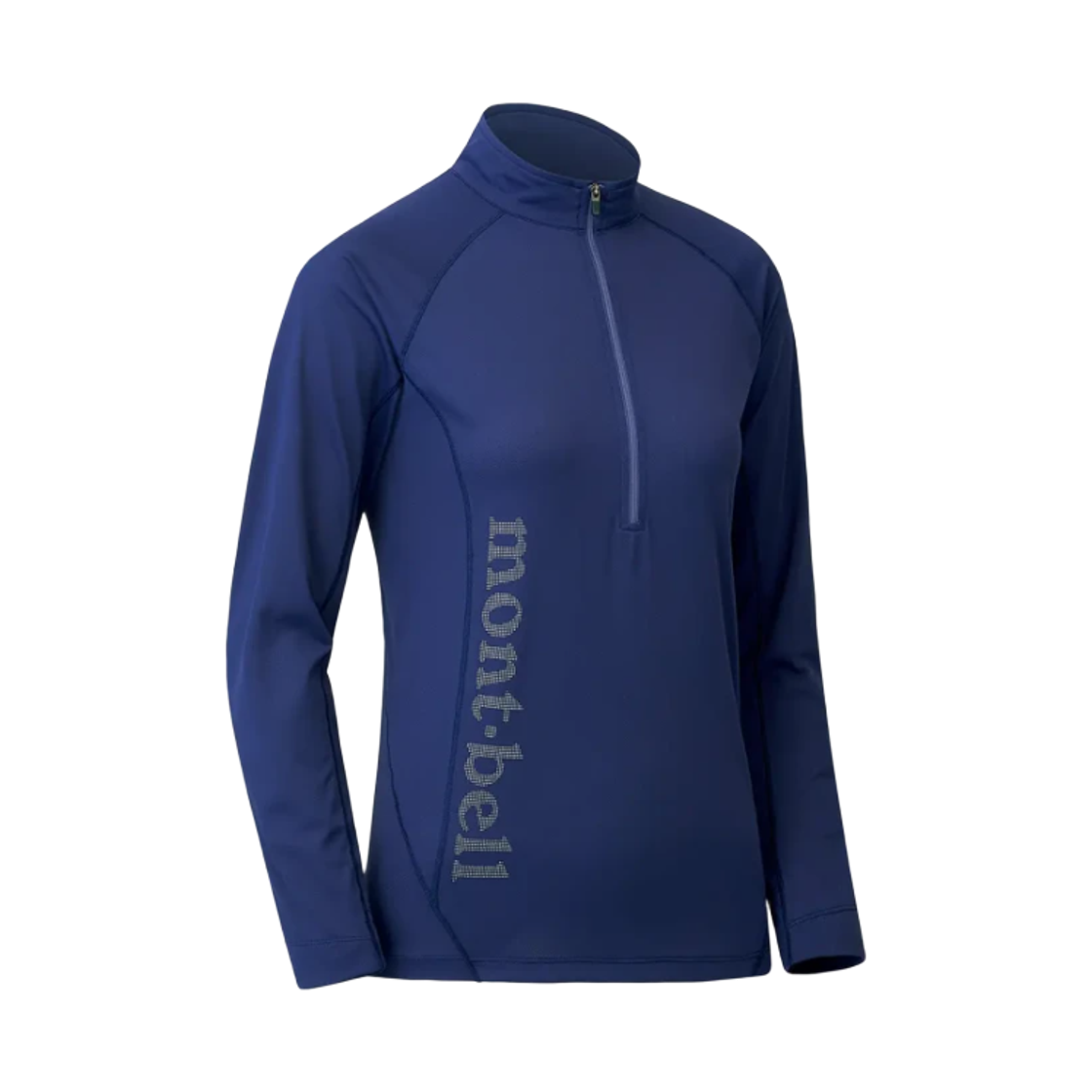 1114455 (W) Montbell Cool Light Long Sleeve Zip Shirt Midnight Blue