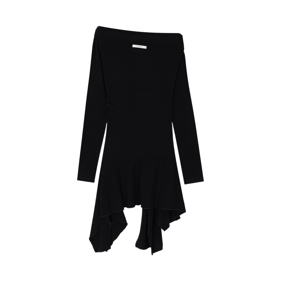 어글리쉐도우 루시드 보트 롱 티(블랙)(Uglyshadow Ruched Boat Long Tee(Black)) - 2