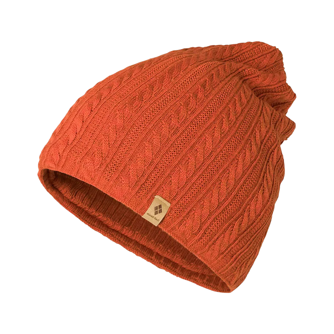 1118898 Montbell Cable Knit Volcano Cap Orange