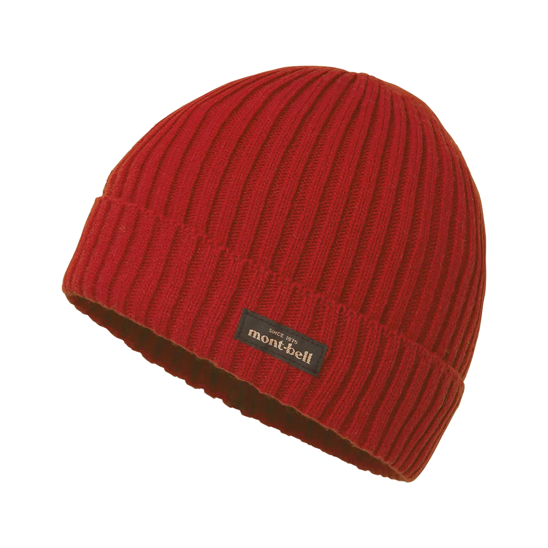 1118680 Montbell Light Rib Knit Watch Cap Red Brick