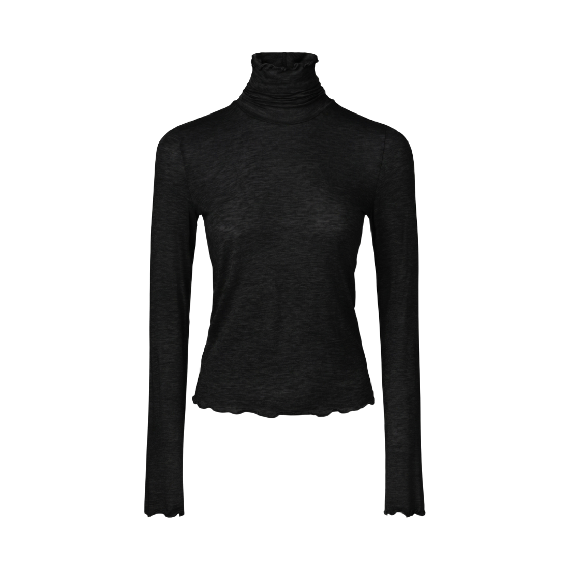 KM-26FW-TS01-BK KUME Layering Turtleneck Top Black