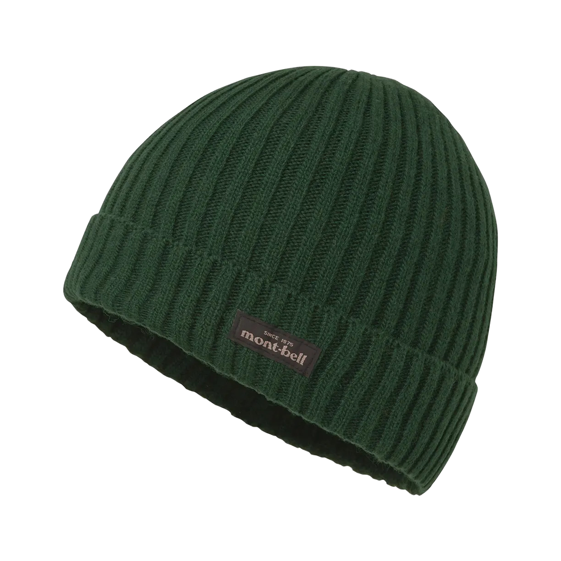 1118680 Montbell Light Rib Knit Watch Cap Dark Green