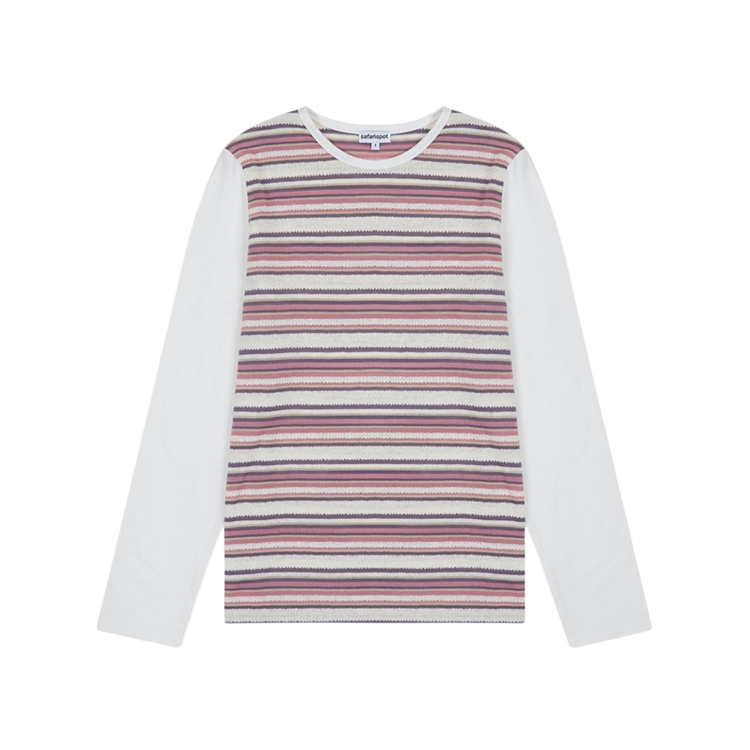 SCEFW15WLS048WHT Safarispot Sweater Stripe Long Sleeve White