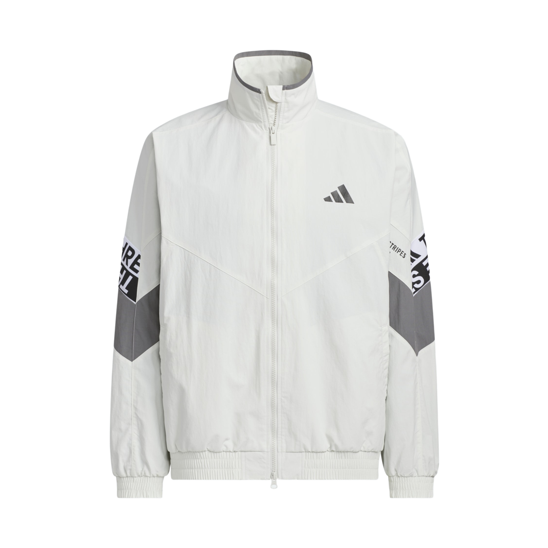 KA1264 Adidas Sportswear Wording Pack Loose Fit Mesh Lined Woven Jacket Orbit Grey - KR Sizing