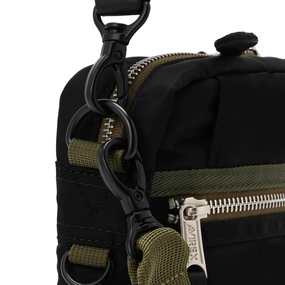 [예약배송] 아비렉스 플라이트 나일론 버티컬 숄더 백 블랙([예약배송] Avirex Flight Nylon Vertical Shoulder Bag Black) - 4