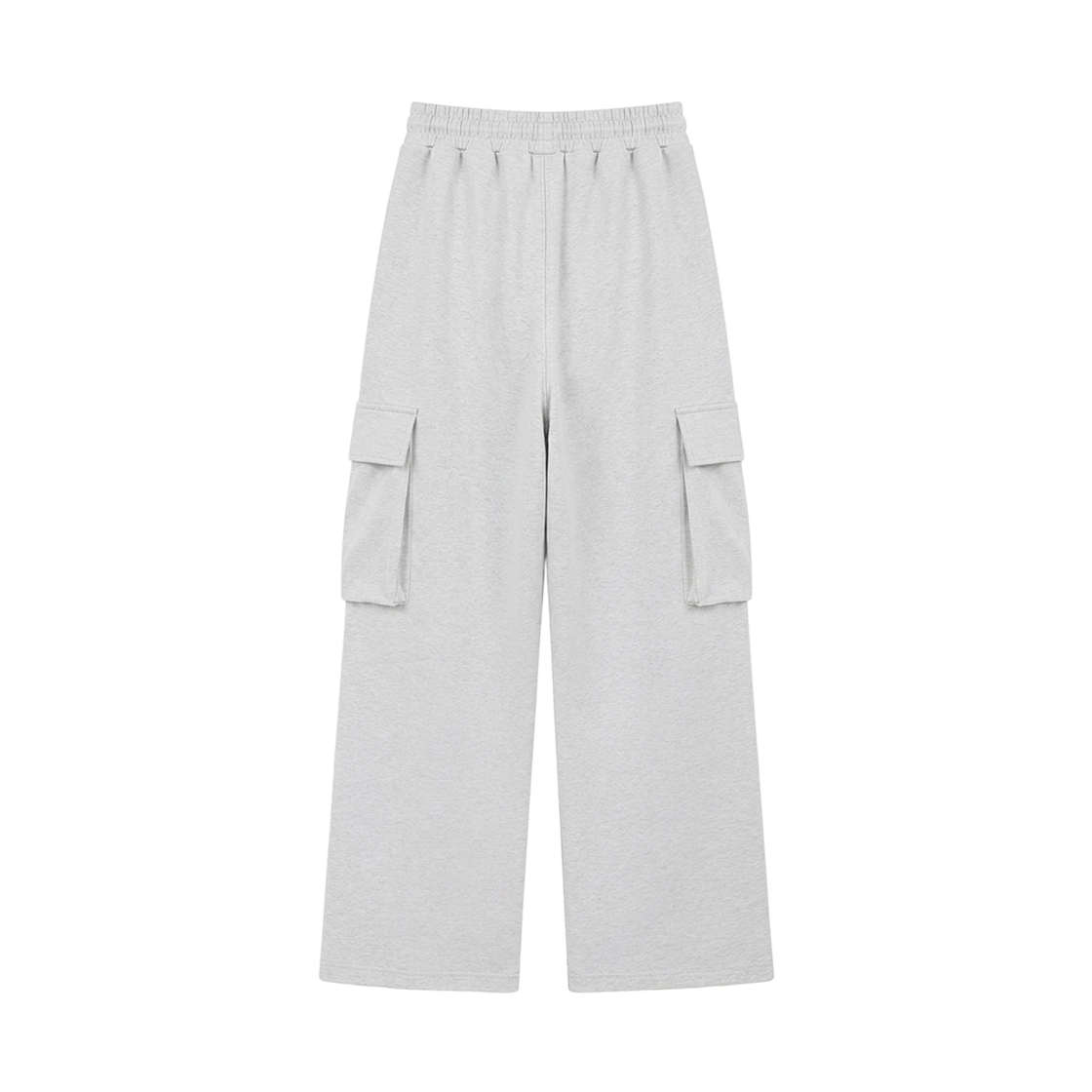 지크립 세미 와이드 밴딩 포켓 카고 스웨트 팬츠 백멜란지(GCLIP Semi-Wide Elastic Pocket Cargo Sweatpants White Melange) - 3