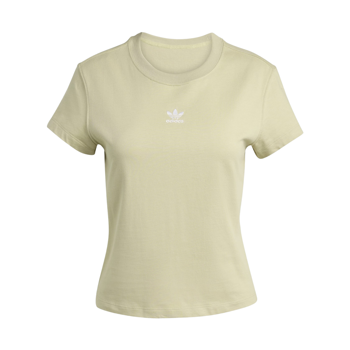 KD1352 (W) Adidas Essentials Slim T-Shirt Stone Khaki - KR Sizing