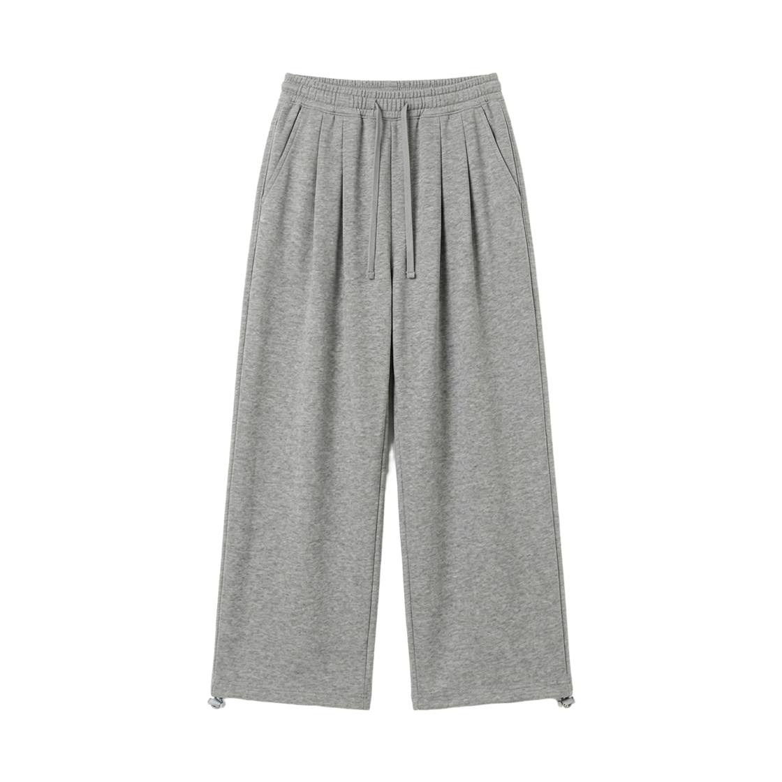 YT1004-롱-그레이 GCLIP Two-Way Two-Pintuck Stopper String Elastic Wide Training Pants Gray