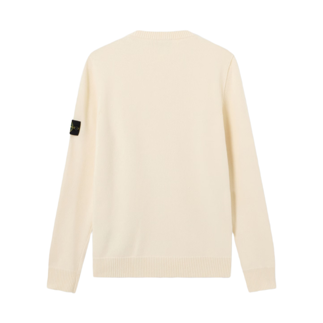 스톤 아일랜드 5100072 램스울 립드 트림 레귤러 핏 크루넥 점퍼 아이보리 - 26FW(Stone Island 5100072 Lambswool Regular Fit Crewneck Jumper with Ribbed Trims Ivory - 26FW) - 2