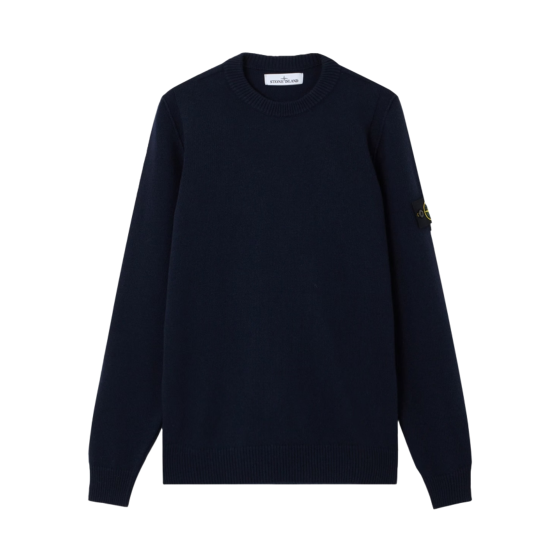 L2S1551000-72S00A3-V0020 Stone Island 5100072 Lambswool Regular Fit Crewneck Jumper with Ribbed Trims Navy Blue - 26FW