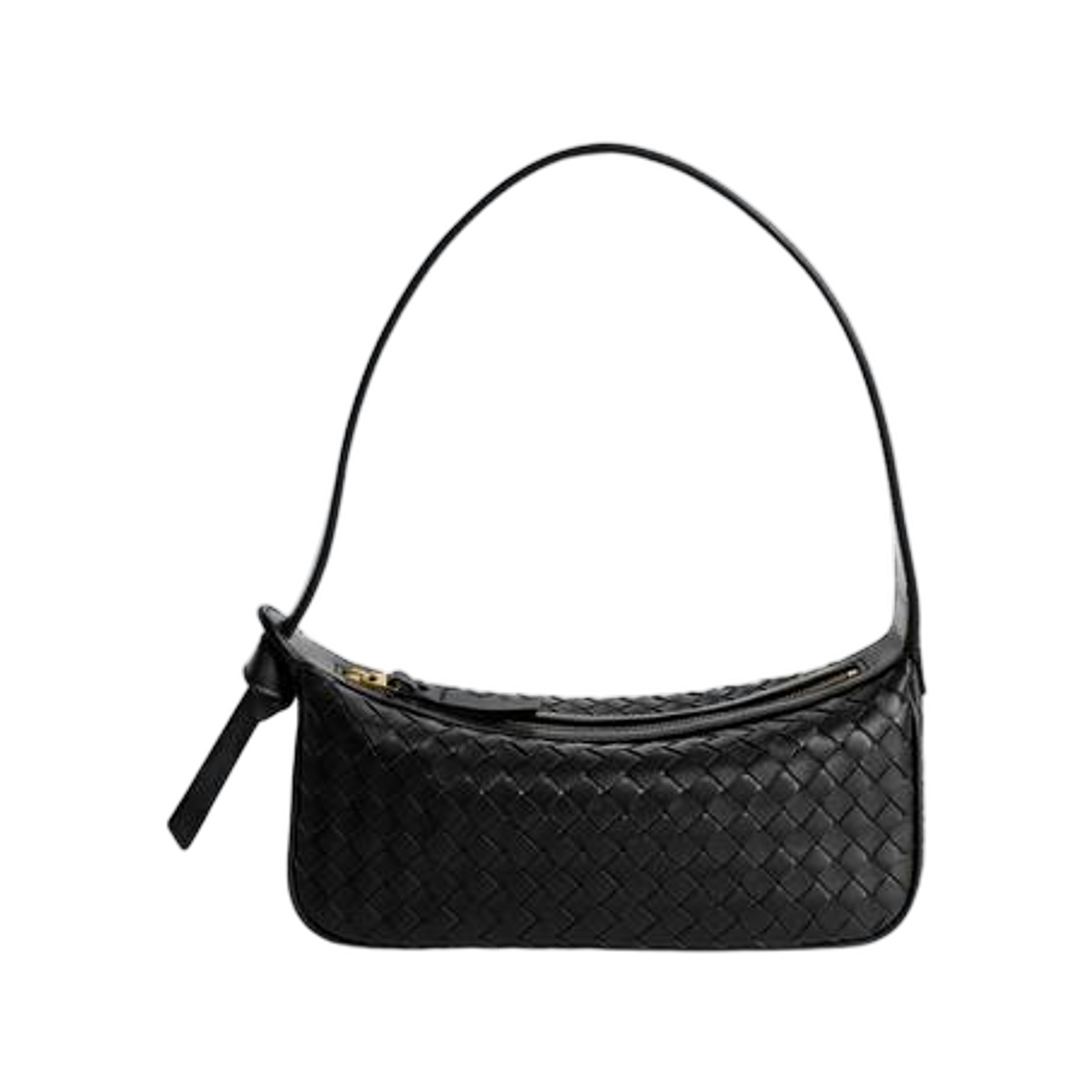876370V0HW08425 Bottega Veneta Nodo Shoulder Bag Black