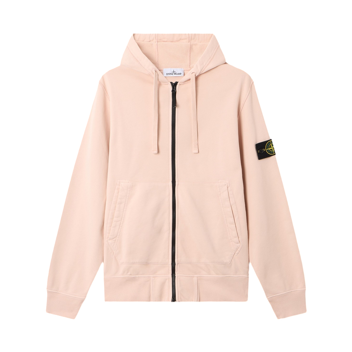 L2S1561000-61S0051-V0082 Stone Island 6100061 Organic Cotton Fleece Regular-Fit Zip-Up Hooded Sweatshirt with Pockets Antique Rose - 26FW