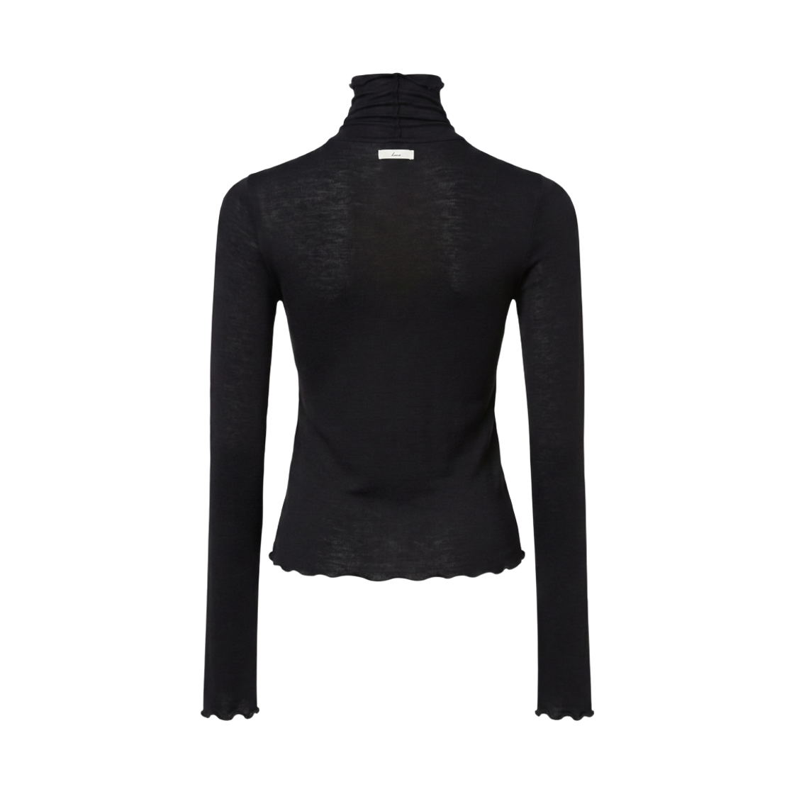 쿠메 울 텐셀 터틀넥 티셔츠 블랙(KUME Layering Turtleneck Top Black) - 3