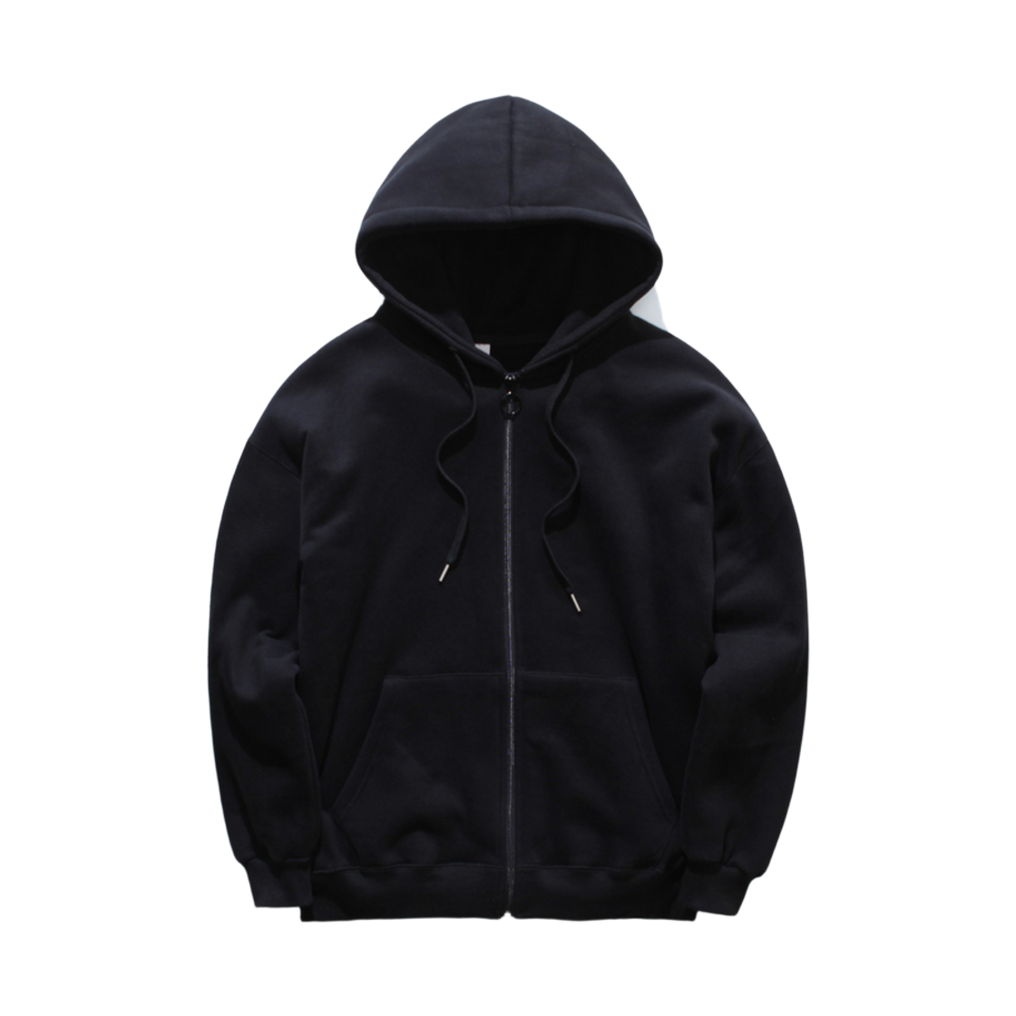 HJHD2082_black_k JEMUT High Double Napping Hood Zipup Black HJHD2082