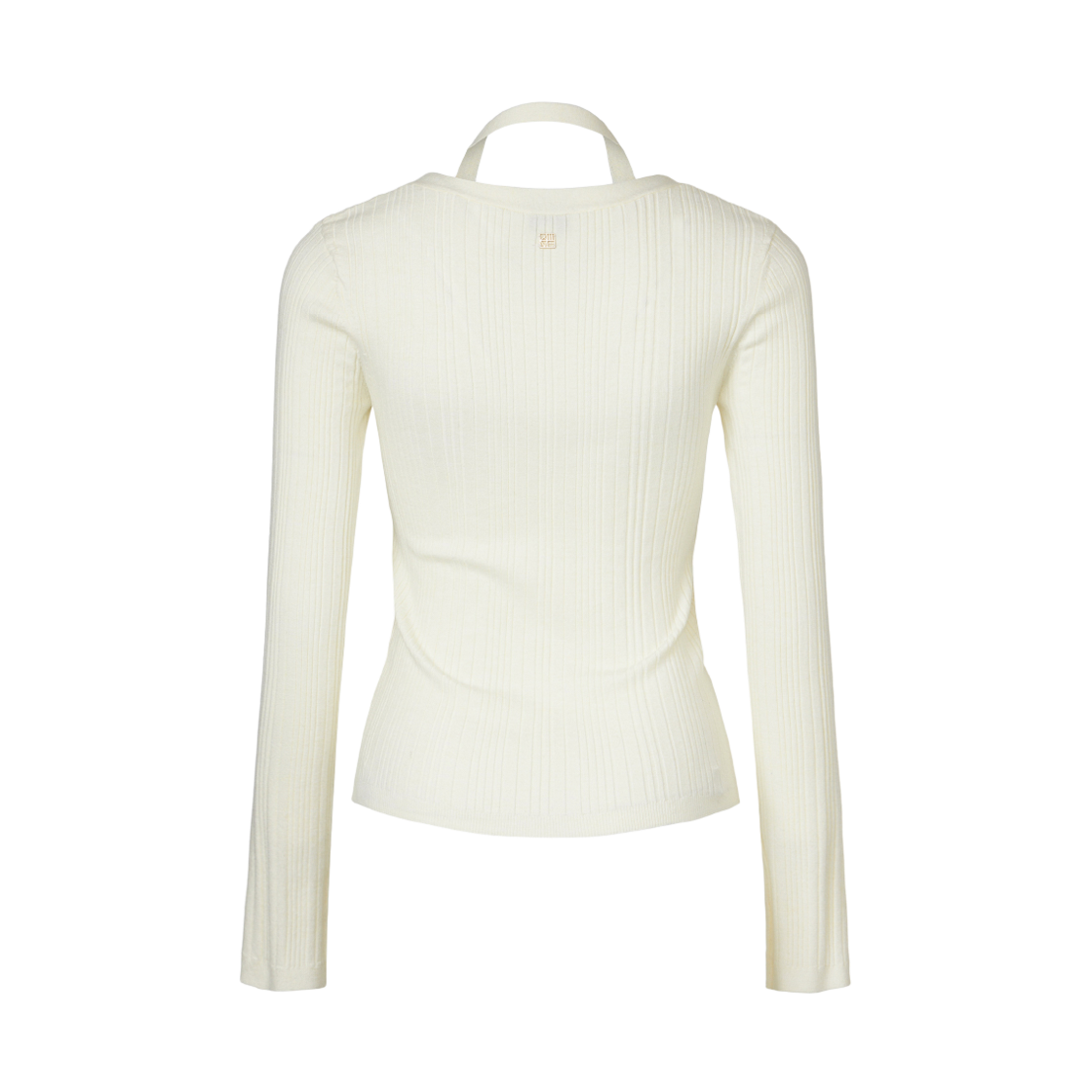 쿠메 홀터 레이어링 니트 가디건 아이보리(KUME Halter Layered Ribbed knit Cardigan Ivory) - 3