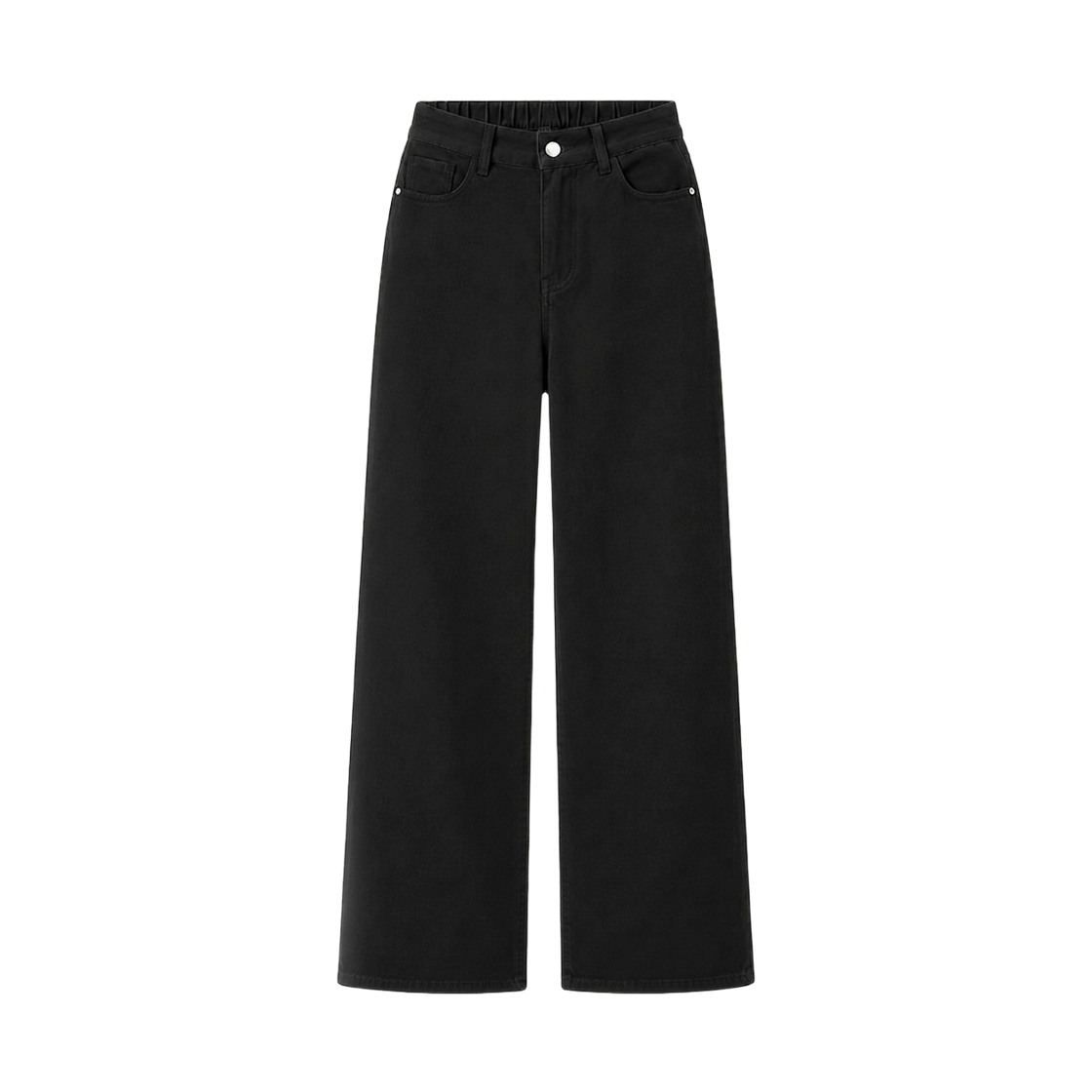 지크립 릴렉스 세미 와이드 하프밴딩 코튼 팬츠 블랙(GCLIP Relaxed Semi-Wide Half-Banding Cotton Pants Light Black) - 2