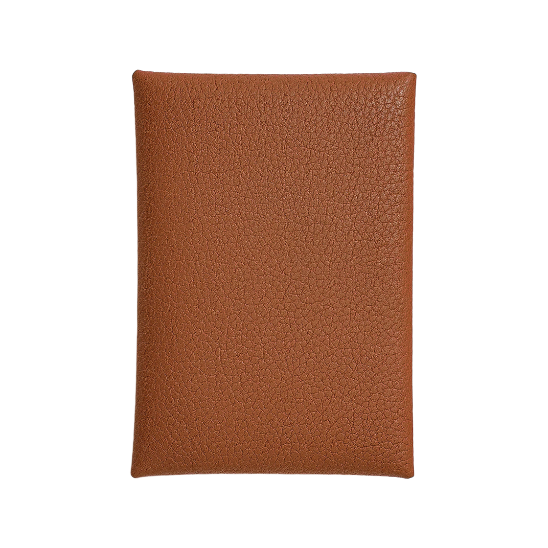 H084692CK34 Hermes Calvi Duo Compact Card Holder Barenia Faubourg Calfskin & Palladium Fauve