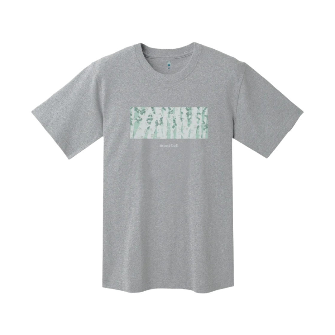 2104869 Montbell Pear Skin Cotton Japanese White Birch T-Shirt Light Gray