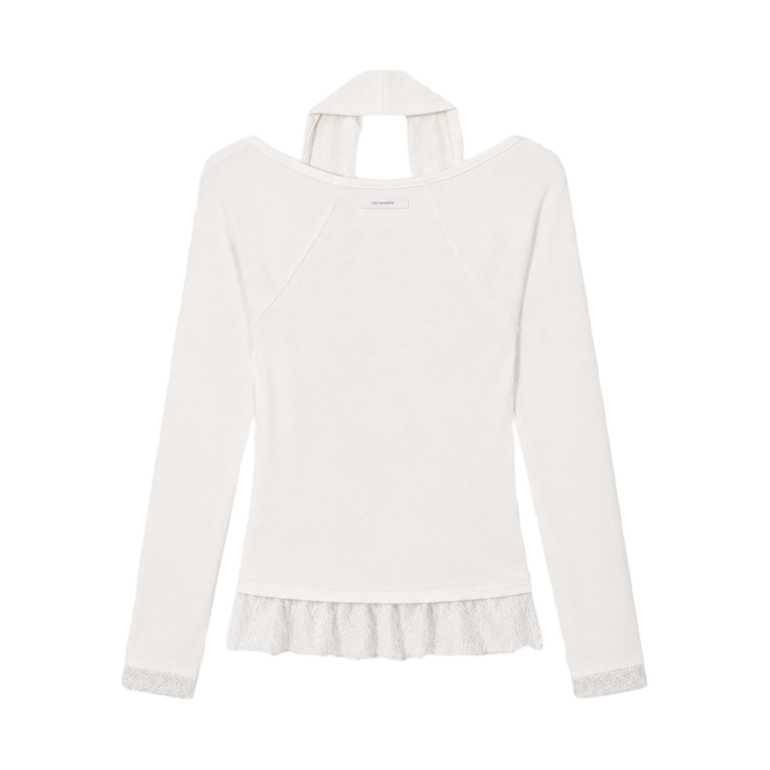 어글리쉐도우 스카프 퍼 프릴 티셔츠(아이보리)(Uglyshadow Scarf Fur Frill T-Shirt(Ivory)) - 2